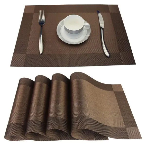 Pack_of_4_Brown_Pvc_Heat_Resistant_Dining_Table_Placemats-_[12x18_Inches]