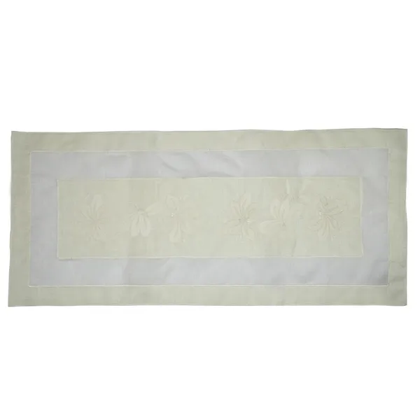 White_Tissue_Embroidery_Butterfly_Design_Centre_Table_Runner_[15x33_Inches]