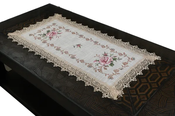 Gold_Pink_Cross_Stitch_Embroidery_Rose_Design_Centre_Table_Runner_[15x33_Inches]