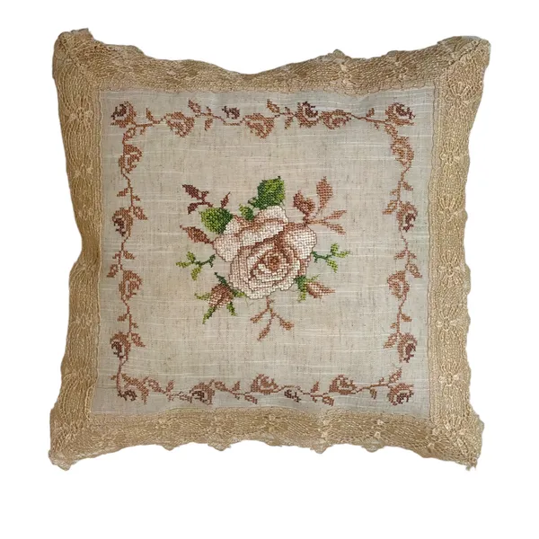 Set_Of_2_Brown_Cross_Stitch_Design_Cushion_Cover_[16x16_Inches]