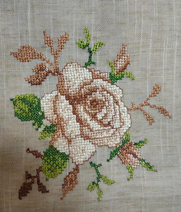 Set_Of_2_Brown_Cross_Stitch_Design_Cushion_Cover_[16x16_Inches]