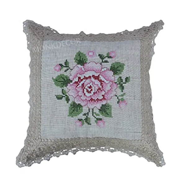 Set_Of_2_Pink_Cross_Stitch_Design_Cushion_Cover_[16x16_Inches]