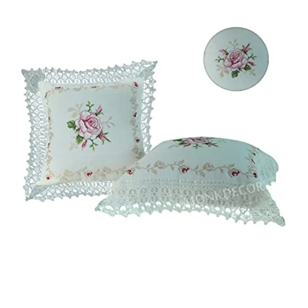 Set_Of_2_White_Cross_Stitch_Design_Cushion_Cover_[16x16_Inches]
