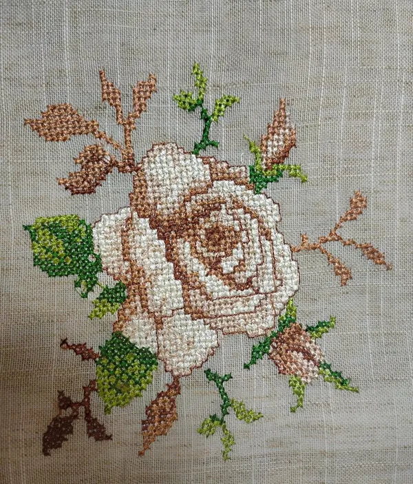 Set_Of_5_Brown_Cross_Stitch_Design_Cushion_Cover_[16x16_Inches]
