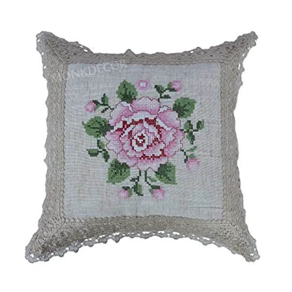Set_Of_5_Pink_Cross_Stitch_Design_Cushion_Cover_[16x16_Inches]