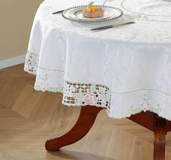 Pink_Satin_Cutwork_Wht_Design_Table_Cover_Round