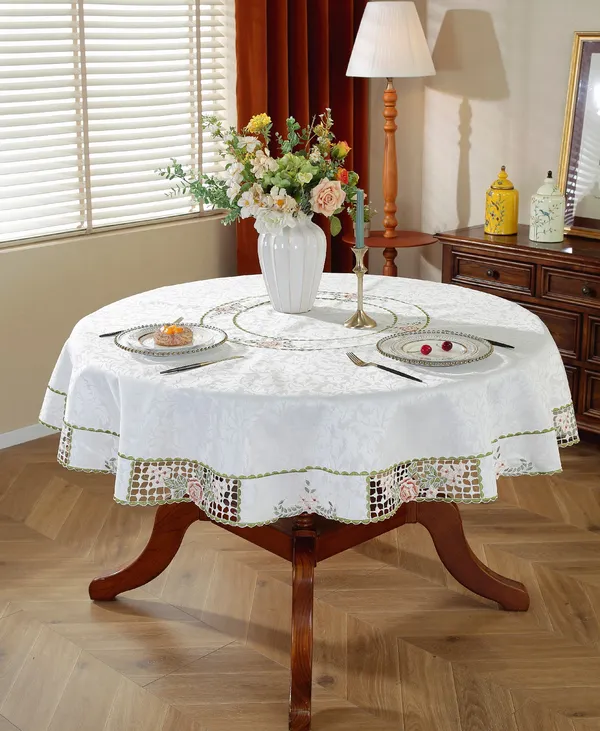 Peach_Satin_Cutwork_Wht_Design_Table_Cover_Round
