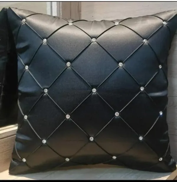 Set_Of_2_Black_Satin_Diamond_Design_Cushion_Cover_[24x24_Inches]