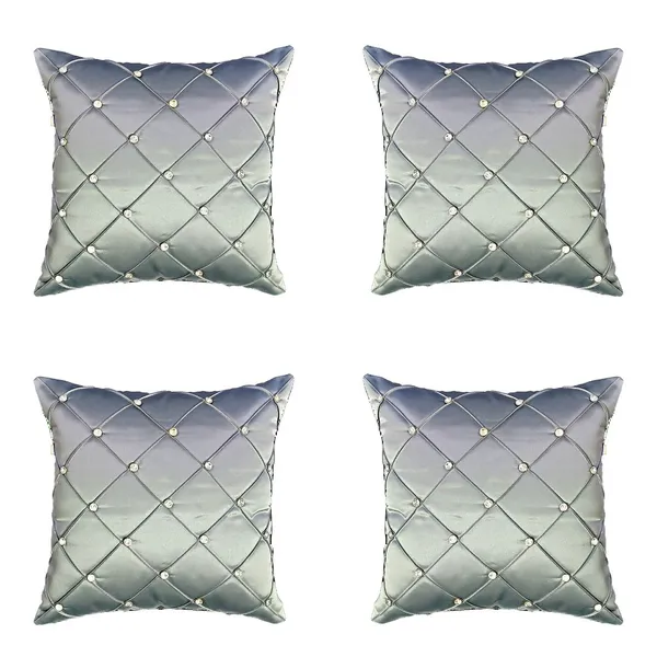 Set_Of_2_Grey_Satin_Diamond_Design_Cushion_Cover_[24x24_Inches]