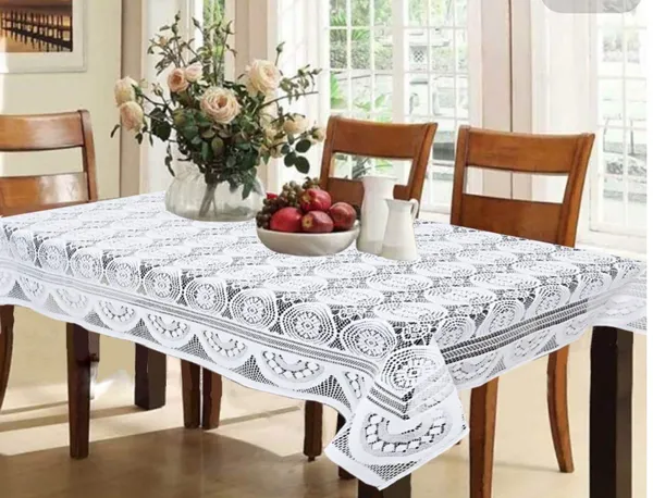 White_Net_Cotton_Gola_Croshia_Design_Table_Cover_[60_X_90_Inches]