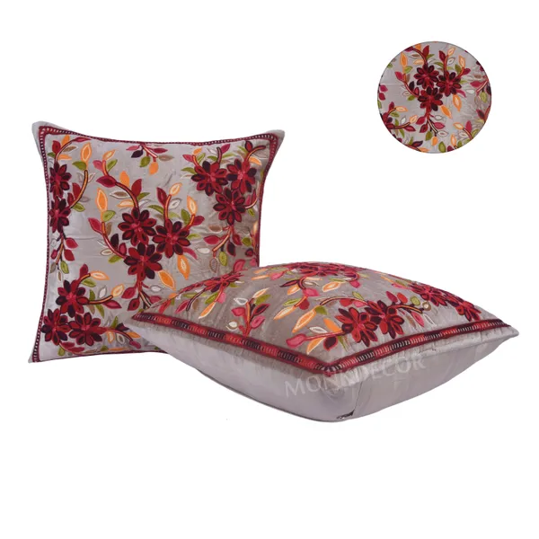 Set_Of_2_Cappuccino_velvet_Kashmiri_Kadhai_Design_Cushion_Cover_[16x16_Inches]