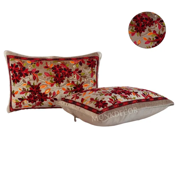 Set_Of_2_Cappuccino_velvet_Kashmiri_Kadhai_Design_Cushion_Cover_[12x18_Inches]
