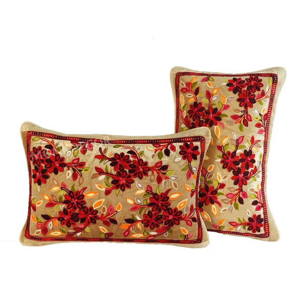 Set_Of_2_Gold_velvet_Kashmiri_Kadhai_Design_Cushion_Cover_[12x18_Inches]