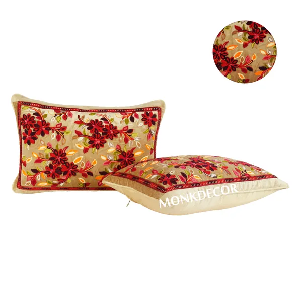 Set_Of_2_Gold_velvet_Kashmiri_Kadhai_Design_Cushion_Cover_[12x18_Inches]