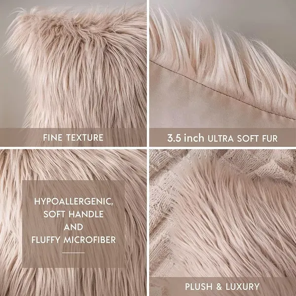 Set_Of_2_Beige_velvet_Long_Fur_Design_Cushion_Cover_[24x24_Inches]