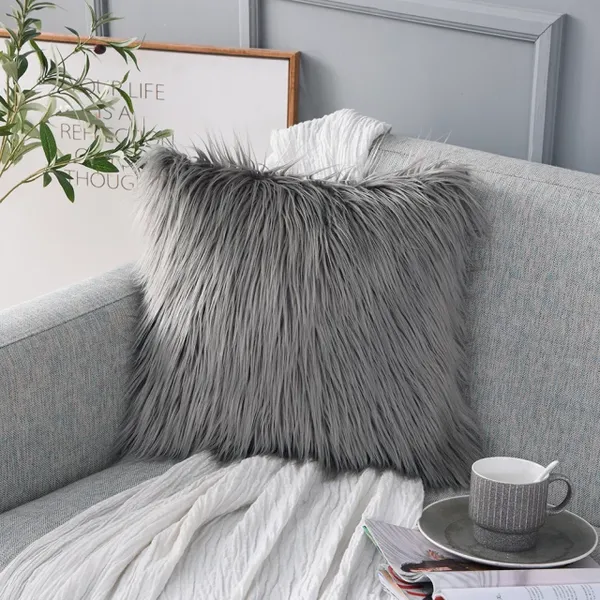 Set_Of_2_Grey_velvet_Long_Fur_Design_Cushion_Cover_[24x24_Inches]