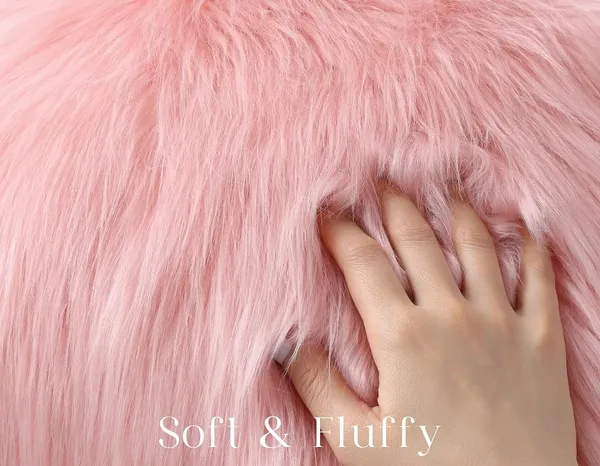 Set_Of_2_Pink_velvet_Long_Fur_Design_Cushion_Cover_[12x18_Inches]