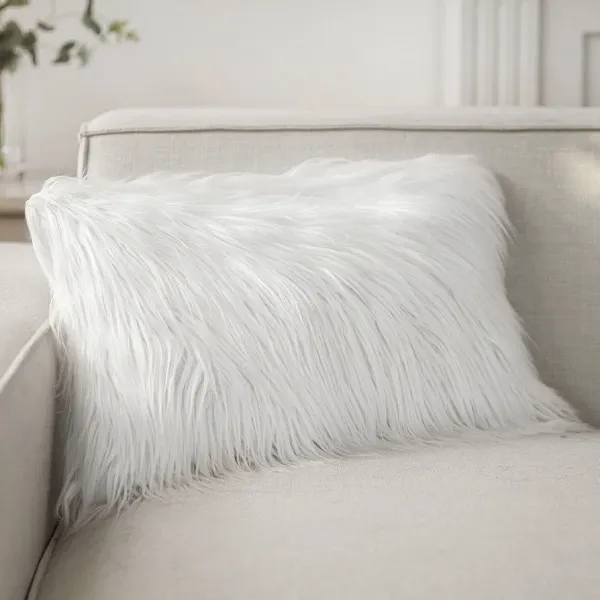 Set_Of_2_White_velvet_Long_Fur_Design_Cushion_Cover_[12x18_Inches]