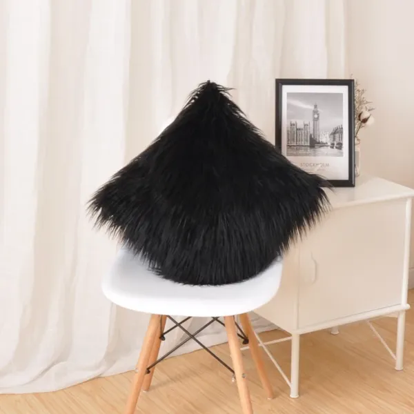 Set_Of_2_Black_velvet_Long_Fur_Design_Cushion_Cover_[16x16_Inches]