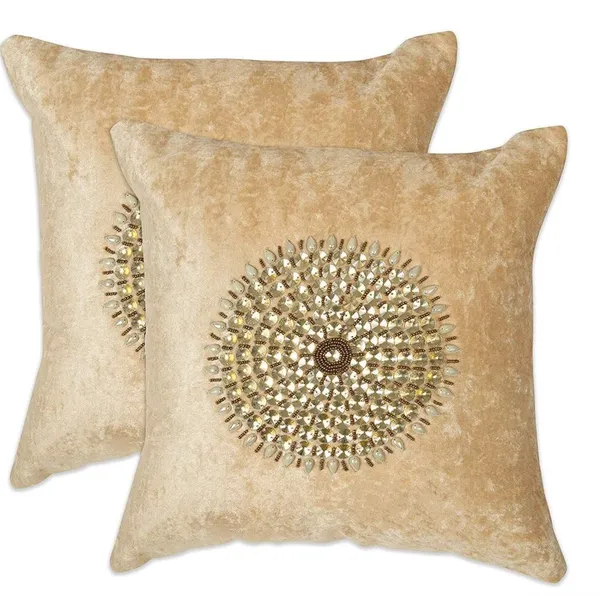 Set_Of_2_Beige_velvet_Mandala_Design_Cushion_Cover_[16x16_Inches]