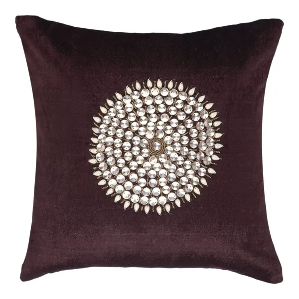 Set_Of_5_Brown_velvet_Mandala_Design_Cushion_Cover_[16x16_Inches]