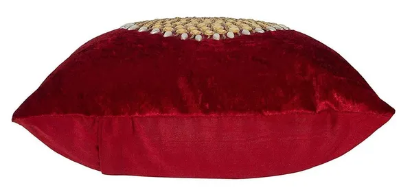Set_Of_5_Maroon_velvet_Mandala_Design_Cushion_Cover_[16x16_Inches]