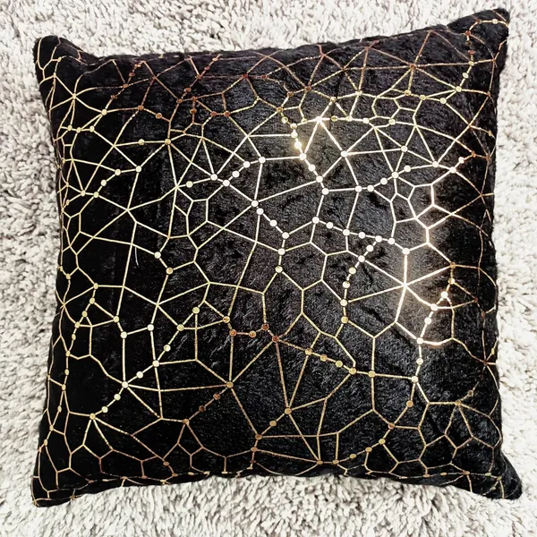 Set_Of_5_Black_velvet_New_Dot_Line_Design_Cushion_Cover_[16x16_Inches]