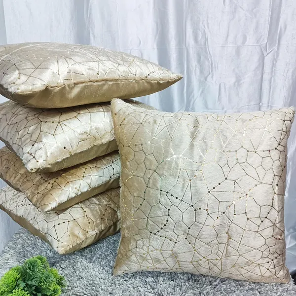 Set_Of_5_Cream_velvet_New_Dot_Line_Design_Cushion_Cover_[16x16_Inches]