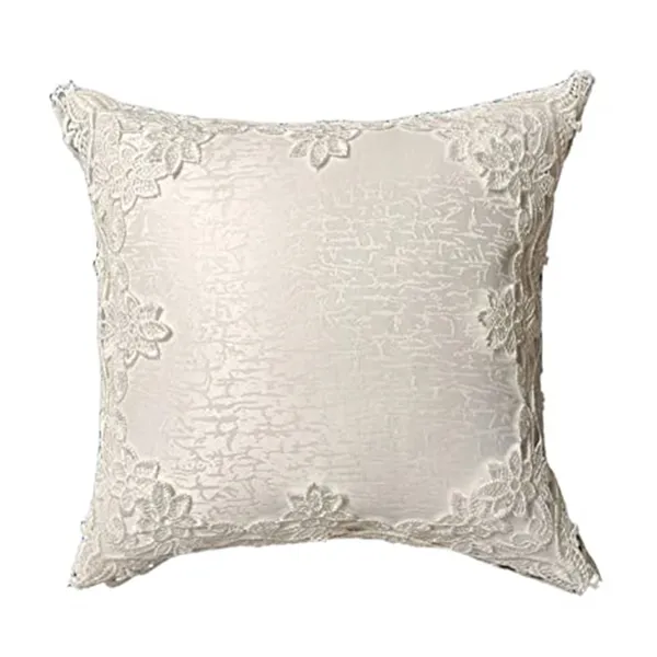 Set_Of_2_White_Polyester_Plain_Lace_Design_Cushion_Cover