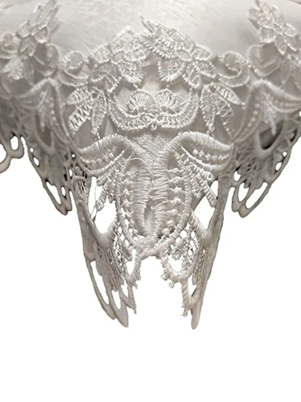 Set_Of_2_White_Polyester_Plain_Lace_Design_Cushion_Cover