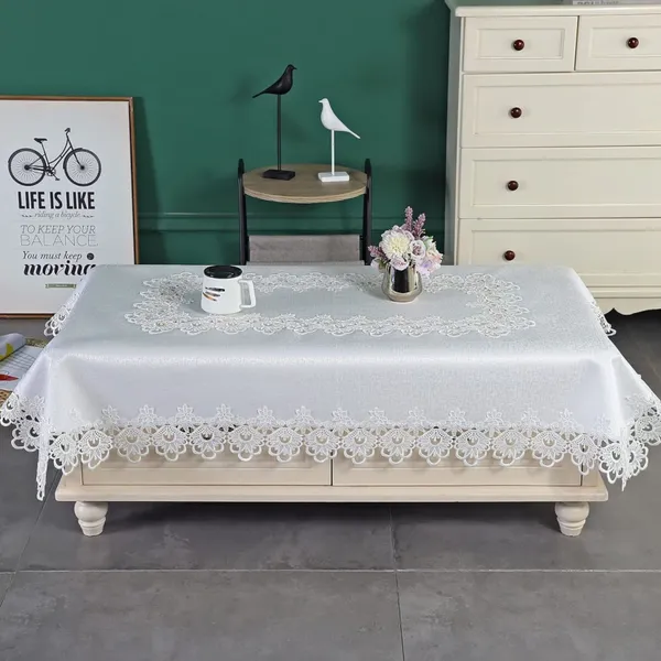 White_Starch_Polyster_Plain_Lace_Design_Table_Cover_[40_X_60_Inches]