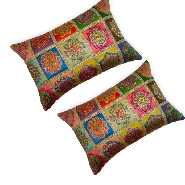 Set_Of_2_Multicolor_Polyester_Rangoli_Design_Cushion_Cover_[12x18_Inches]