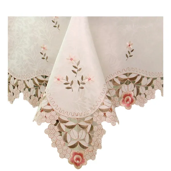 Cream_Satin_Embroidery_Design_Rectangle_Dining_Table_Cover