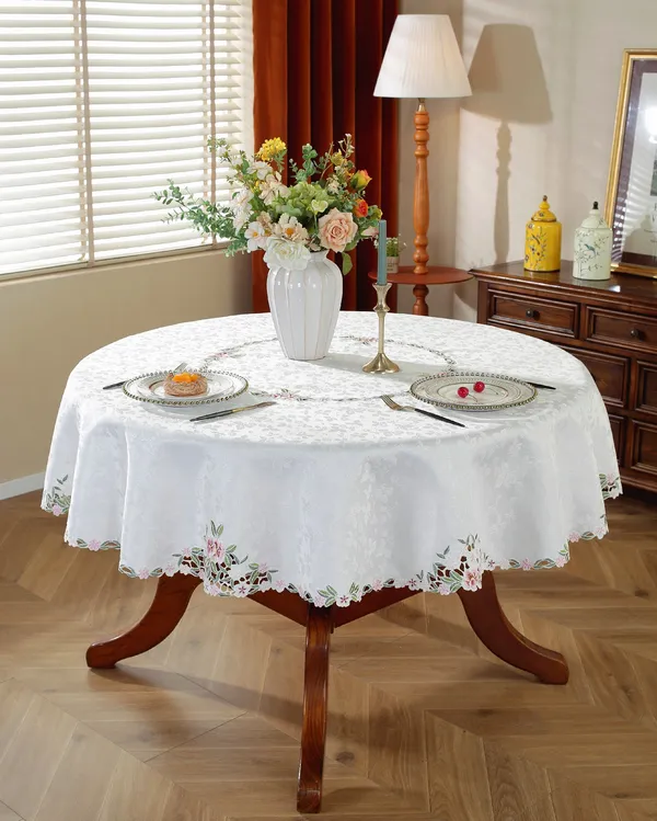 Pink_Satin_Leaf_Wht_Design_Table_Cover_Round