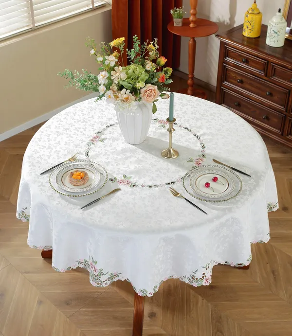 Pink_Satin_Leaf_Wht_Design_Table_Cover_Round