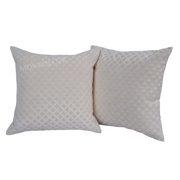 Set_Of_5_Off_White_velvet_Self_Check_Design_Cushion_Cover_[16x16_Inches]