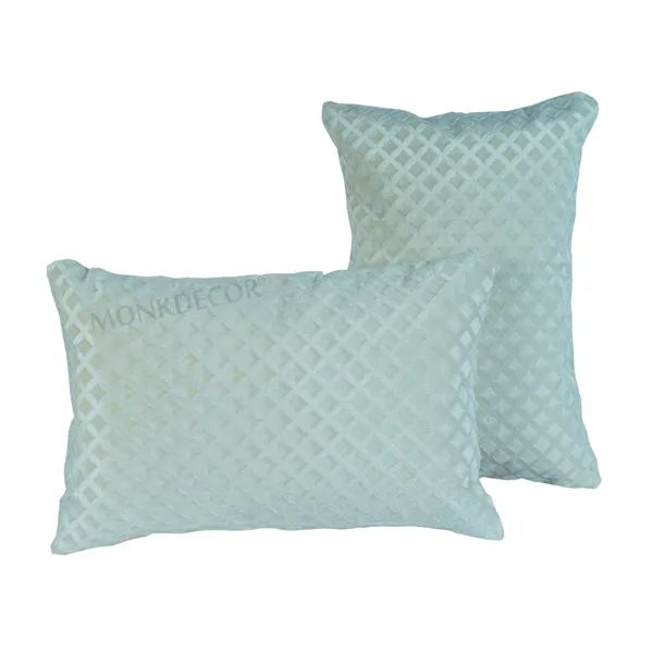 Set_Of_2_Off_White_velvet_Self_Check_Design_Cushion_Cover_[12x18_Inches]