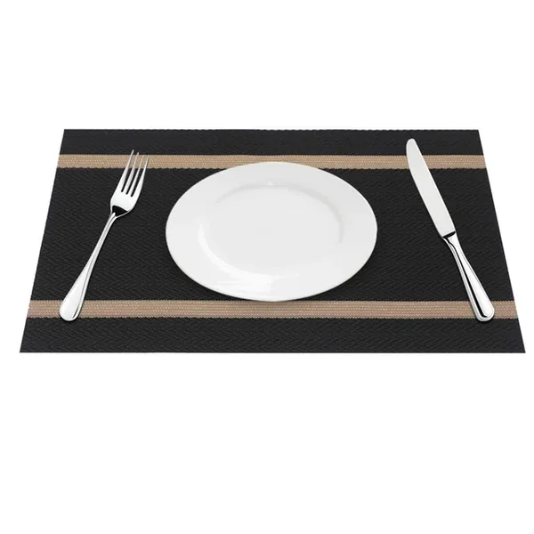 Pack_of_8_Black_Pvc_Check_Box_Basket_Heat_Resistant_Dining_Table_Placemats-_[12x18_Inches]