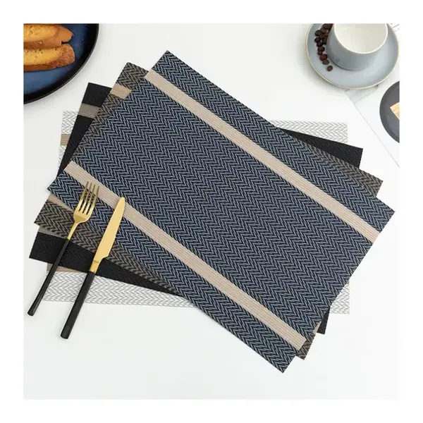 Pack_of_6_Blue_Pvc_Check_Box_Basket_Heat_Resistant_Dining_Table_Placemats-_[12x18_Inches]