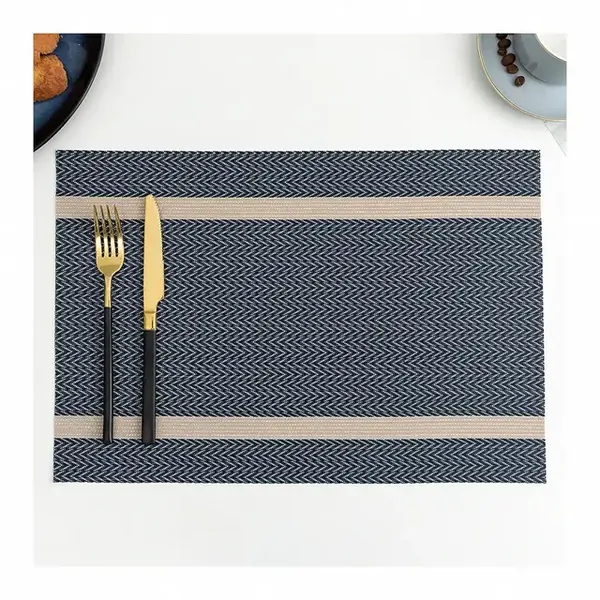 Pack_of_8_Blue_Pvc_Check_Box_Basket_Heat_Resistant_Dining_Table_Placemats-_[12x18_Inches]
