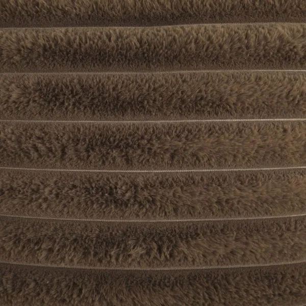 Set_Of_2_Brown_velvet_Stripe_Fur_Design_Cushion_Cover