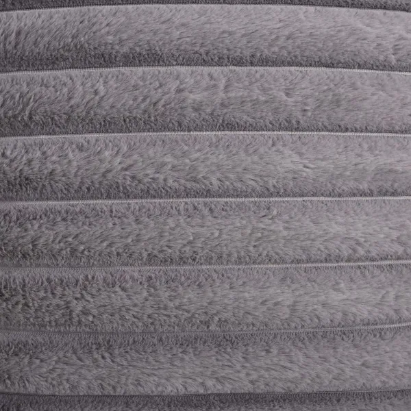 Set_Of_2_Grey_velvet_Stripe_Fur_Design_Cushion_Cover