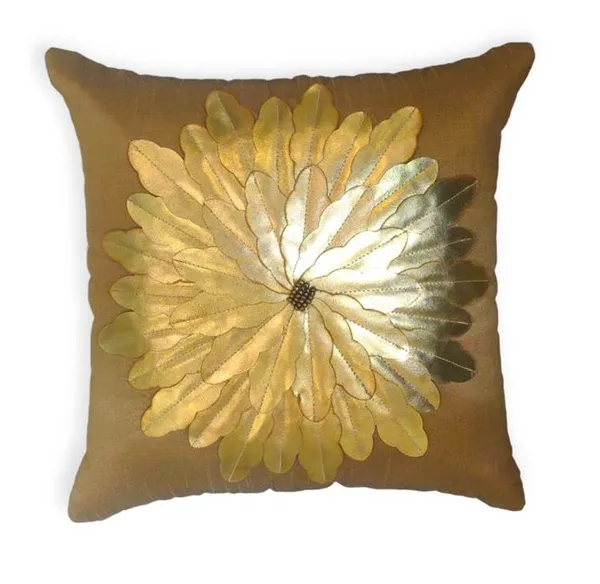 Set_Of_5_Gold_Silk_Sunshine_Design_Cushion_Cover_[16x16_Inches]