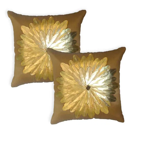 Set_Of_5_Gold_Silk_Sunshine_Design_Cushion_Cover_[16x16_Inches]