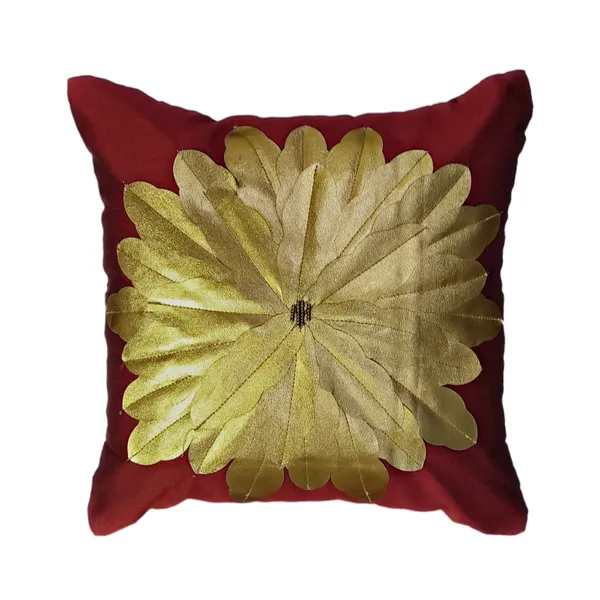 Set_Of_5_Maroon_Silk_Sunshine_Design_Cushion_Cover_[16x16_Inches]