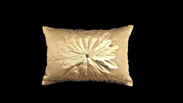 Set_Of_2_Gold_Silk_Sunshine_Design_Cushion_Cover_[12x18_Inches]