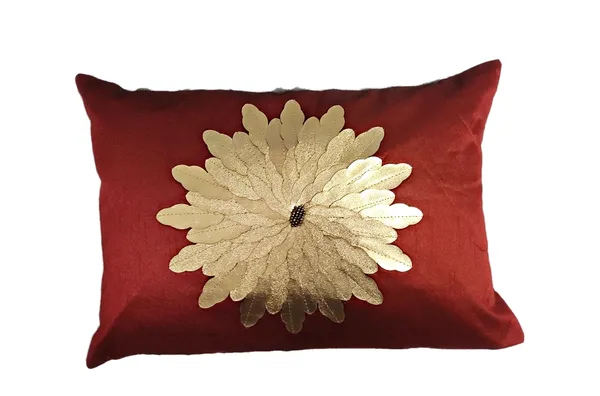 Set_Of_2_Maroon_Silk_Sunshine_Design_Cushion_Cover_[12x18_Inches]