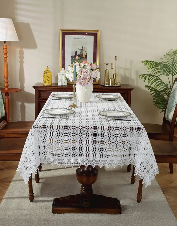 Attractive_White_Thread_Cutwork_Design_6_Seater_Rectangle_Dining_Table_Cover_[60_X_90_Inches]