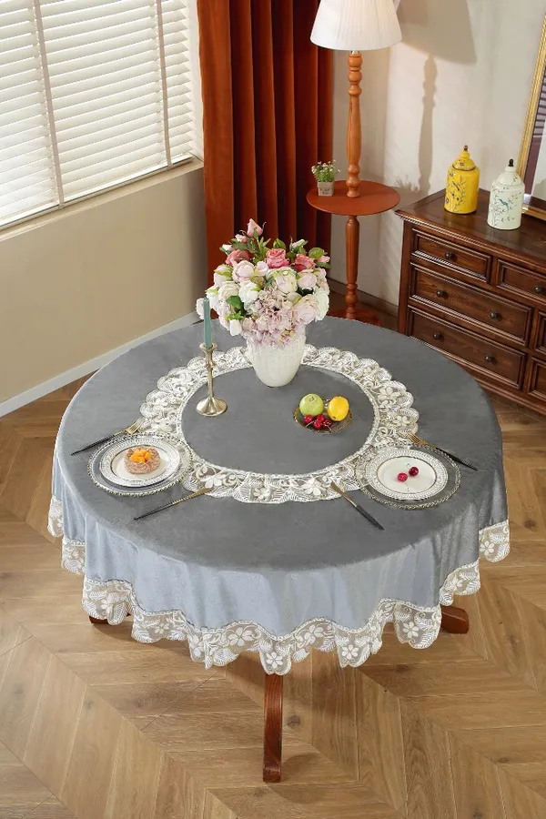 Grey_Velvet_Lace_Embroidery_Design_Table_Cover_Round