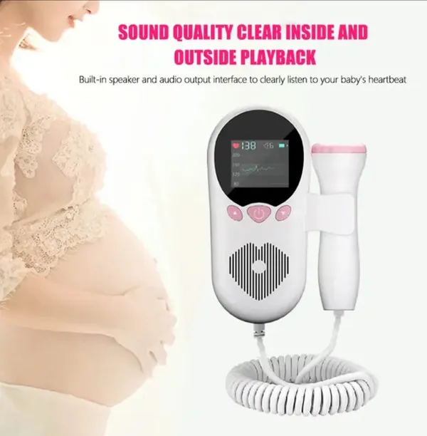 Dmedicare_Fetal_Doppler_Your_Portable_Pregnancy_Companion_with_50-230MHz_LCD_Display_Pink_Fetal_Doppler